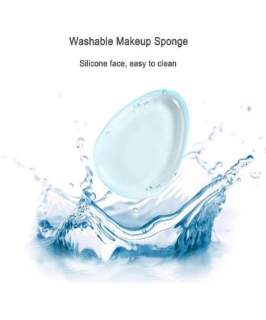 Shop Washable Silicone Sponge Jelly Applicator - 2PCS Purple for Cream Gel Foundation | Best Beauty Makeup Tools - Buy Online on SooperMarket.com