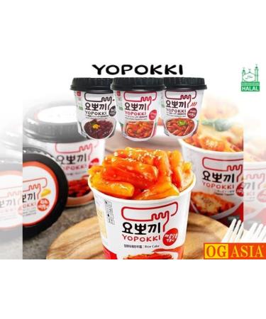 Yopokki 3 SPACK MIX Rice Cake Cups - Korean Instant Rice Cakes - Spicy & Sweet - 400g - OG Asia - International Shipping - Buy Online on SooperMarket.com