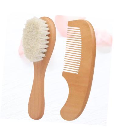 Healeved 2pcs Toddler Baby Brushes for Hair - Baby Gift Set with Wooden Comb and Bath Brush - Baby Grooming Essentials - Buy Online on SooperMarket.com