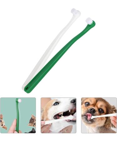 BELLIFFY 4pcs Pet Toothbrush Cat Care Toothbrush Manual Dog Toothbrush Toothpaste Plastic - Buy Online on SooperMarket.com