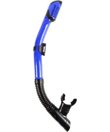 SACBOLA Dry Snorkel- Top Stop Valve, Silicone Mouthpiece for Snorkeling, Free Diving, Swimming - Blue/Clear - Buy Online on SooperMarket.com