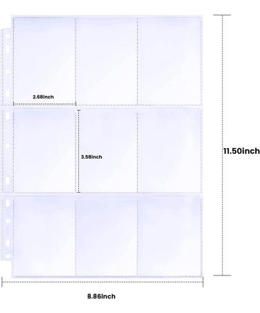 360 Pockets Binder Card Sleeves Double-Sided 9 Pocket Trading Card Pages for 3 Ring Binder  Clear Plastic Pages Sleeves for Sport Cards  Business Cards  Game Cards  Photos 20 - Buy Online on SooperMarket.com