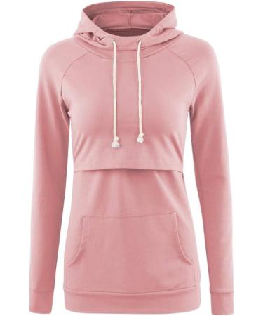 Love2Mi Women's Maternity Nursing Shirt with Wrap Layer Design - A-pink M - Buy Online on SooperMarket.com