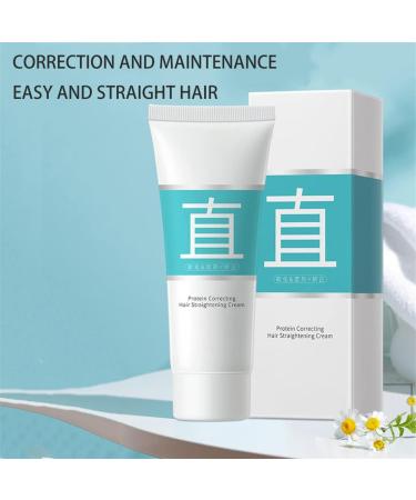 Protein Correcting Hair Straightening Cream Hair Straightening Treatment Cream For Curly Hair Nourishing Fast Smoothing Collagen Hair Straightener Cream For All Hair Types (3pcs) - Buy Online on SooperMarket.com