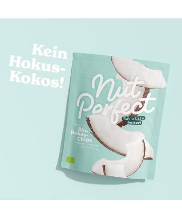 Nut Perfect Bio Coconut Chips - Organic Crispy Dried Coconut 100g | Intense Flavor & Sustainable Sourcing with Kleinb uer: Inside - Buy Online on SooperMarket.com