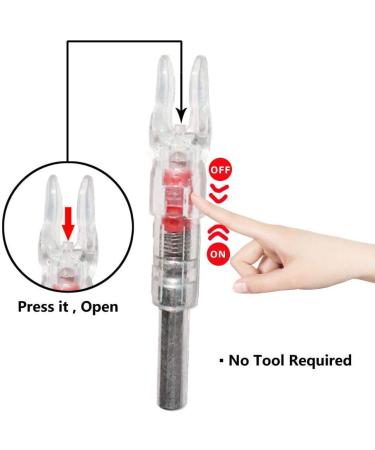 GUGA 6Pcs Lighted Nocks for .244 /6.2mm Arrows - Automatic Red LED - Shooting Activation - Buy Online on SooperMarket.com