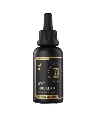 The Beard Struggle Night Liquid Elixir Beard Oil - Gold Collection - Valhalla's Gates - Beard Oil for Men - Natural Blend for Softens Moisturizing & Healthier Beard Growth (30 ml) Gold - Valhalla's Gates
