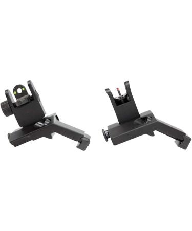 GOTICAL 45 Degree Offset Flip Up Sight - Low Profile Design Front and Rear Flip Up Sights in Black - Buy Online on SooperMarket.com