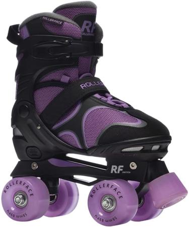 Rollerface Switch 3-in-1  Sport  Outdoor and Recreation Inline Skate  Roller Skate  and Ice Skate. (Adjustable up to 3 Sizes) Purple Large: US Women's 8 - 10 - Buy Online on SooperMarket.com