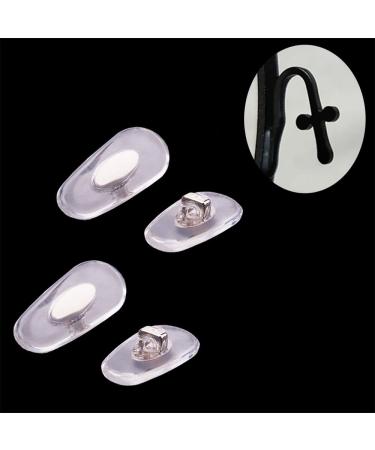 Sunglasses Eyeglass Nose Pads 2Pairs Push in Plug Insert Glasses Nose Pads Pushin Soft Nose Pads for Glasses Eyeglasses Sunglasses Glass Nose Piece