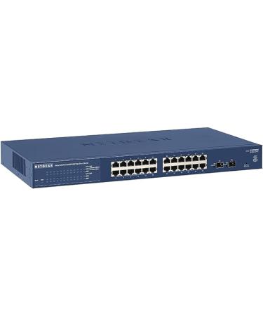 NETGEAR 24-Port Gigabit Ethernet Smart Managed Pro Switch (GS724Tv4) - with 2 x 1G SFP, Desktop/Rackmount, and ProSAFE Lifetime Protection