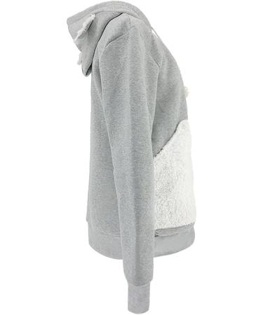 Women Cute Cat Ear Hoodies Pet Carrier Sweatershirt Puppy Kitten Pouch Jumper Long Sleeve Pullover Tops XL White - Buy Online on SooperMarket.com