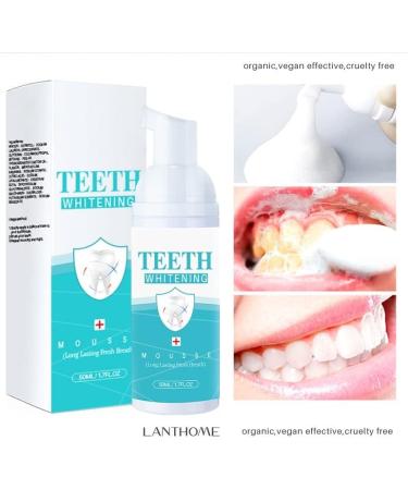 2 Pcs Mousse Mouthwash 50 ML - Deep Clean Stain Removal & Teeth Whitening Oral Care - Buy Online on SooperMarket.com