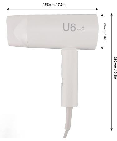 Compact Hair Dryer Fast Drying Negative Ionic Blow Dryer with Single Diffuser Nozzle Foldable Handle Travel Hair Dryer for Women Kids Outdoor (US Plug 110V) - Buy Online on SooperMarket.com