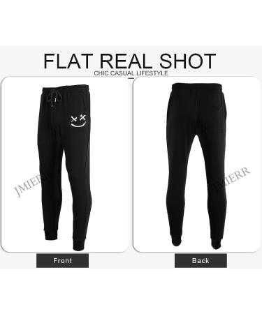 JMIERR Men's Tapered Gym Running Sweatpants Large - Black | Athletic Joggers with Pockets - Buy Online on SooperMarket.com
