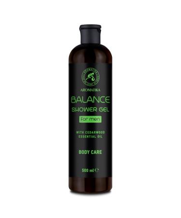 Shower Gel Balance 500ml - Shower Gel for Men with Cedarwood Essential Oil - Body Care - Cleansing and Care - Coniferous Fragrance - Masculine Aroma - Body Wash for Him
