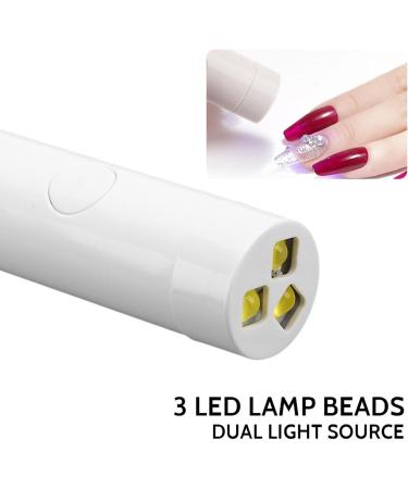 Portable White LED Nail Lamp Pen Single Finger Nail Dryer Light Mini Manicure Tool for DIY Nail Art Perfect for Home and Professional Use - Buy Online on SooperMarket.com