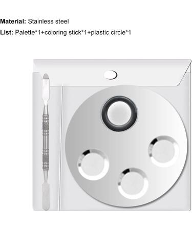 Sanwood Stainless Steel Make-Up Palette | Large Square Nail Art Mixing Plate for Foundation | Multi-Functional Cosmetic Artist Tool - Buy Online on SooperMarket.com