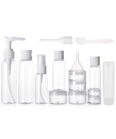ALINK 16pcs Travel Size Toiletry Bottles Set, TSA Approved Clear Cosmetic Makeup Liquid Containers with Zipper Bag