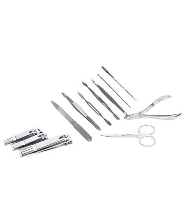 Cater Manicure Nail Clippers Set - Professional 12Pcs Grooming Kit with Luxurious Travel Case - Buy Online on SooperMarket.com
