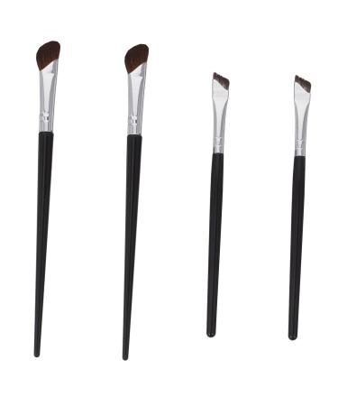Housoutil 4 Pcs Contour Brush Angled Makeup Brush Small Concealer Brush Sickle Ultra Thin Eyebrow Brush