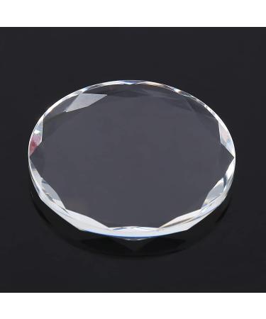 Eyelash Glue Holder Round Crystal Lash Separator Adhesive Glue Pallet Extensions Transparent Glass Gasket Eyelash Stand Spacer for Makeup Art Round Spacer - Buy Online on SooperMarket.com