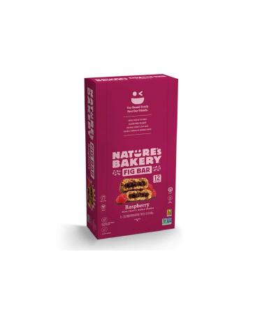 Nature’s Bakery Whole Wheat Fig Bars, Raspberry, Real Fruit, Vegan, Non-GMO, Snack bar, 1 box with 12 twin packs (12 twin packs) Raspberry  12 Count (Pack of 1)