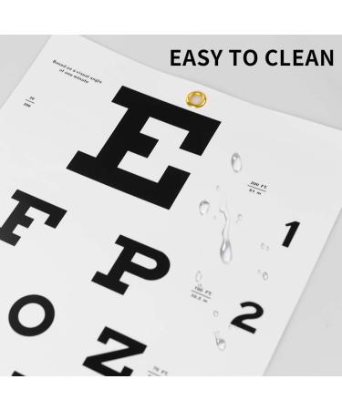 Snellen Eye Chart Wall Set with Hand Pointer and Occluder - 3 Piece Kit for Eye Medical Exams - Buy Online on SooperMarket.com