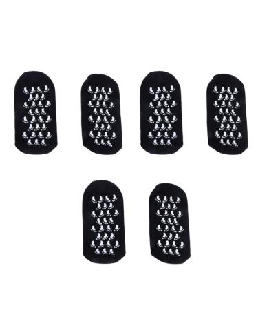Minkissy 3 pairs socks for foot care socks for dry cracked skin on the feet spa-gel socks boat socks foot care ultimate foot socks black gel protection essential oil