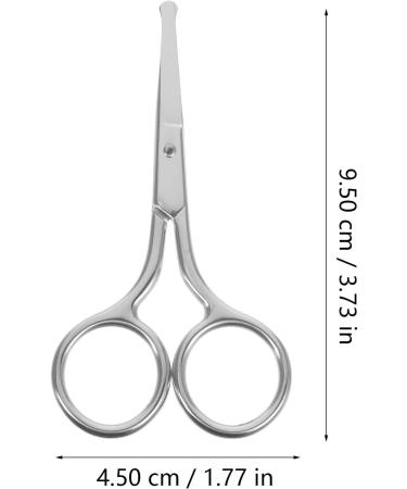 Buy Healvian Rounded Tip Grooming Scissors - Stainless Steel Facial Hair Safety Scissors for Men & Women | Perfect for Nose Eyebrows Moustache & Eyelashes - International Shipping Available - Buy Online on SooperMarket.com