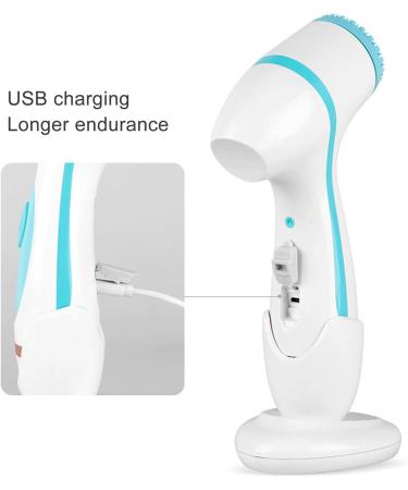 Face Wash Electric Cleaner Rechargeable with Multi Effect Skin Care Counter Rotating Head for Deep Cleansing and Vibration Beating Function 3 Brush Heads for Skin Exfoliating - Buy Online on SooperMarket.com