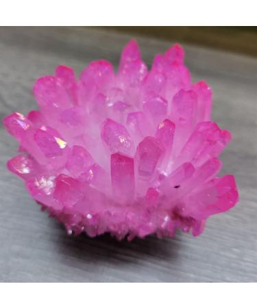 Home Decor 300-400g Electroplated Natural Crystal Cluster Specimen Raw Rock Quartz Flowers Aura Stones Gift Modern House Decor Gifts Natural Crystal Draw yuebang Reiki Crystal Stone
