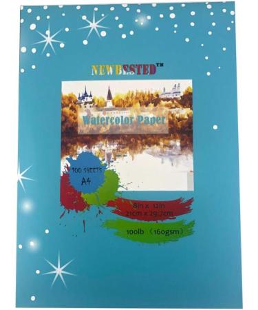 100 Sheets White Watercolor Paper Bulk Pack - 10 x 7 Inch Cold Press for Artists and Students - Buy Online on SooperMarket.com