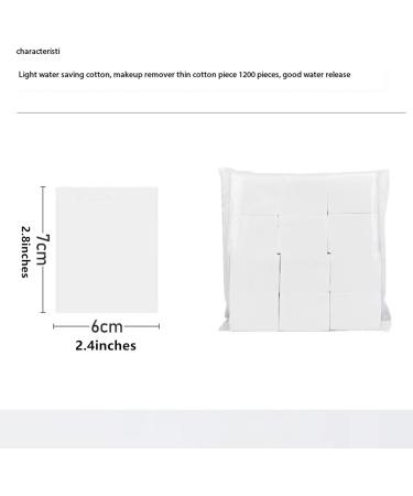 1200Pcs cotton pad eye care makeup remover wet compress nail polish remover diy lotion mask moisturizing and other basic hypoallergenic square cotton pad  - Buy Online on SooperMarket.com