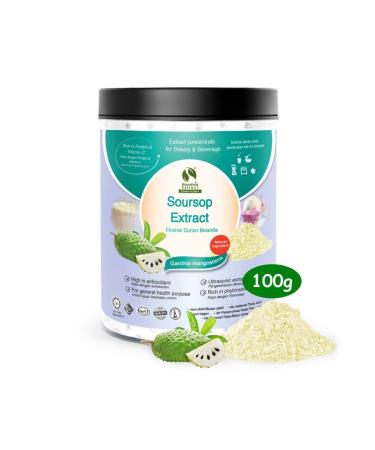 9x Pure 20:1 Soursop Fruit (Annona muricata) Standardized Extract Powder 100g