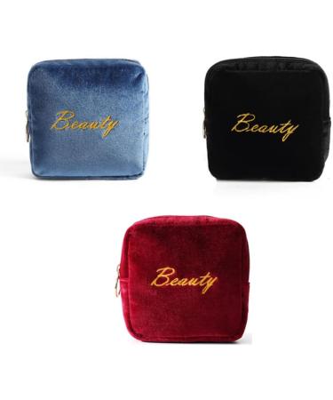 2ST Mini Clear Makeup Bag | Transparent Cosmetic Organizer for Women | Travel Storage Box 13x13x4cm (2pcs) - Buy Online on SooperMarket.com