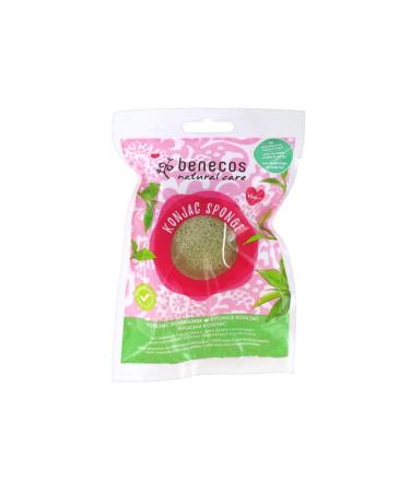 benecos - natural beauty - Konjac Sponge - green tea - 100% biodegradable B09435 Green 1 Sponge