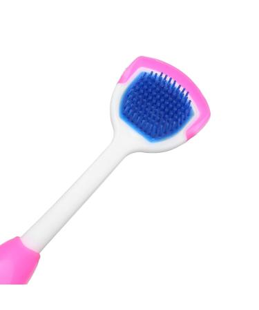 10-Piece Silicone Tongue Scraper Set - Dual Action Oral Hygiene Tool for Adults & Kids - Long Handle Pink - Buy Online on SooperMarket.com
