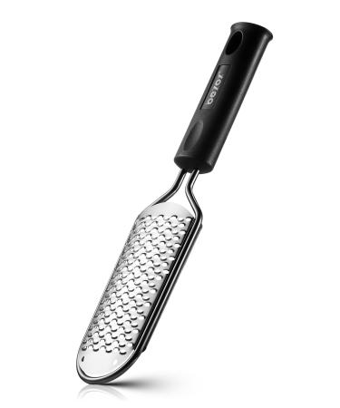 BEZOX Foot Scrubber for Dead Skin - Stainless Steel Heel Callus Foot File for Efficient Callus Removal - Foot Scraper Rasp for Smooth Feet (Dark)