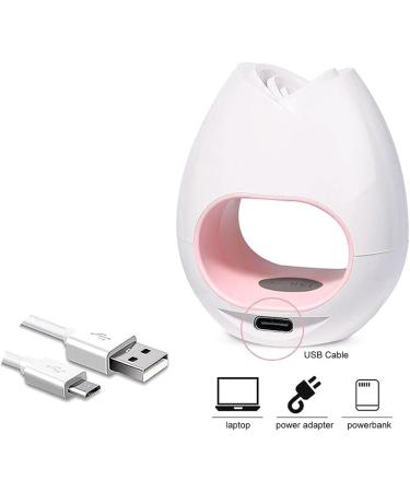 Mini White USB UV LED Nail Lamp 16W Portable Rose Shape Nail Dryer for Gel Polish Manicure - Button Model - Buy Online on SooperMarket.com