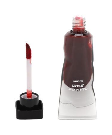 Yinhing Clear Mirror Lip Gloss Black Rich Layering Lip Glaze Long Lasting Clear Mirror Elegant Style Black Lip Gloss Independent Women(5g)