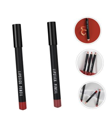 2pcs Waterproof Matte Lip Liner Pencils - Long-lasting Lipstick for Perfect Lip Shape | Shop Now - Buy Online on SooperMarket.com