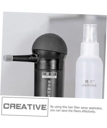 PLAFOPE 4 Pcs Silicone Nozzle Hair Fibers Pump Loose Powder Spray Powder Applicator Black - Buy Online on SooperMarket.com