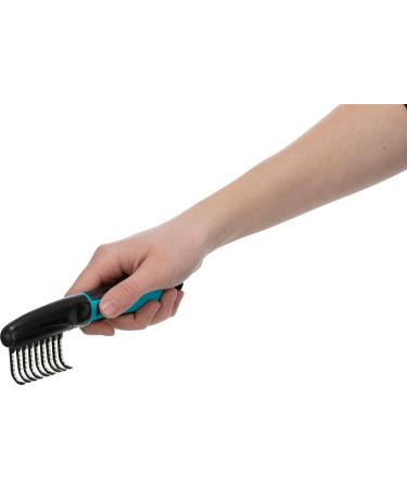 Trixie De-Matting Dog Comb With Bent Teeth 18 cm Black/Turquoise - Buy Online on SooperMarket.com