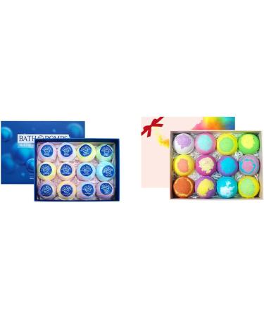 vreplrse 12pieces Vegan Bath Set Refreshing Aromatherapy Experience Bath Bombss for Women Gifts Bath Bombss Making Kit Blue - Buy Online on SooperMarket.com