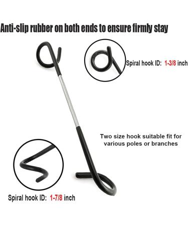 Outdoor Camping Lantern Hook Hanger Set - Non-Slip Tent Light Hangers for Camping & Hiking - 2 Pack Black - Buy Online on SooperMarket.com