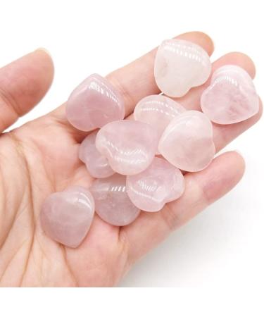 10pc/Set Natural Heart Shaped Crystal Stone Mini 2cm Ornament Reiki Rose Quartz 7 Home Decor natural stone Rose Quartz 10 Pieces - Buy Online on SooperMarket.com