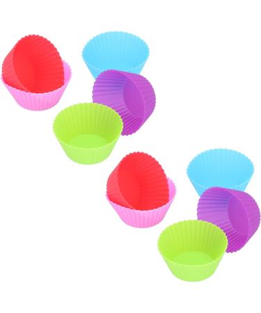 Silicone Cup Delaman 10Pcs Silicone Cup Resuable Food Grade Cake Mold Cupcake Liners for Bakery Home - Buy Online on SooperMarket.com