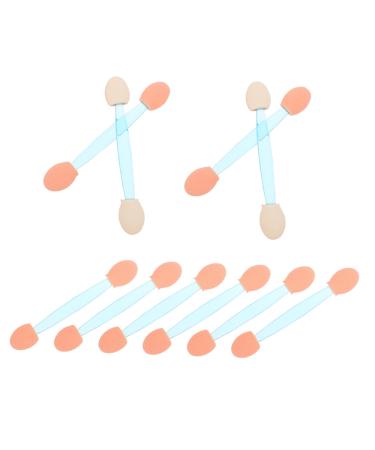 BELLIFFY 100pcs Double Ended Eyeshadow Brush Double-sides Eye Brush Makeup Brush Sponge Brush Makeup Tool Eyeshadow Stick Dual-side Cosmetic Applicator Cosmetic Tool 6.5x1.3cm Blue