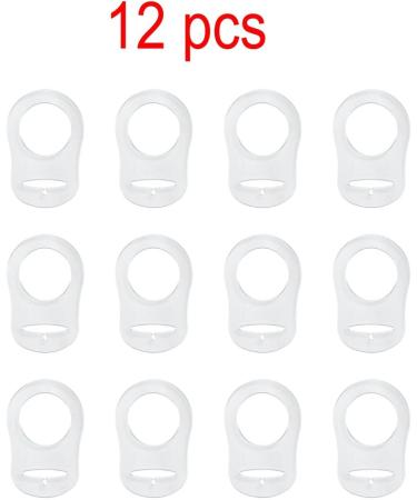 12pcs Transparent Silicone Button Pacifier Holder Clips for Baby MAM Soother - Buy Online on SooperMarket.com